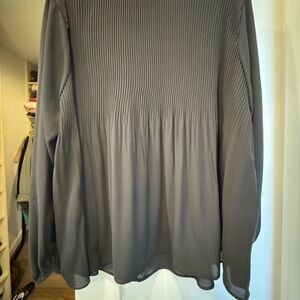 Daniel Rainn Black Ribbed Peplum Blouse